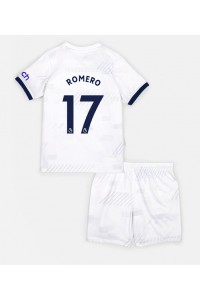 Fotbalové Dres Tottenham Hotspur Cristian Romero #17 Dětské Domácí Oblečení 2023-24 Krátký Rukáv (+ trenýrky)